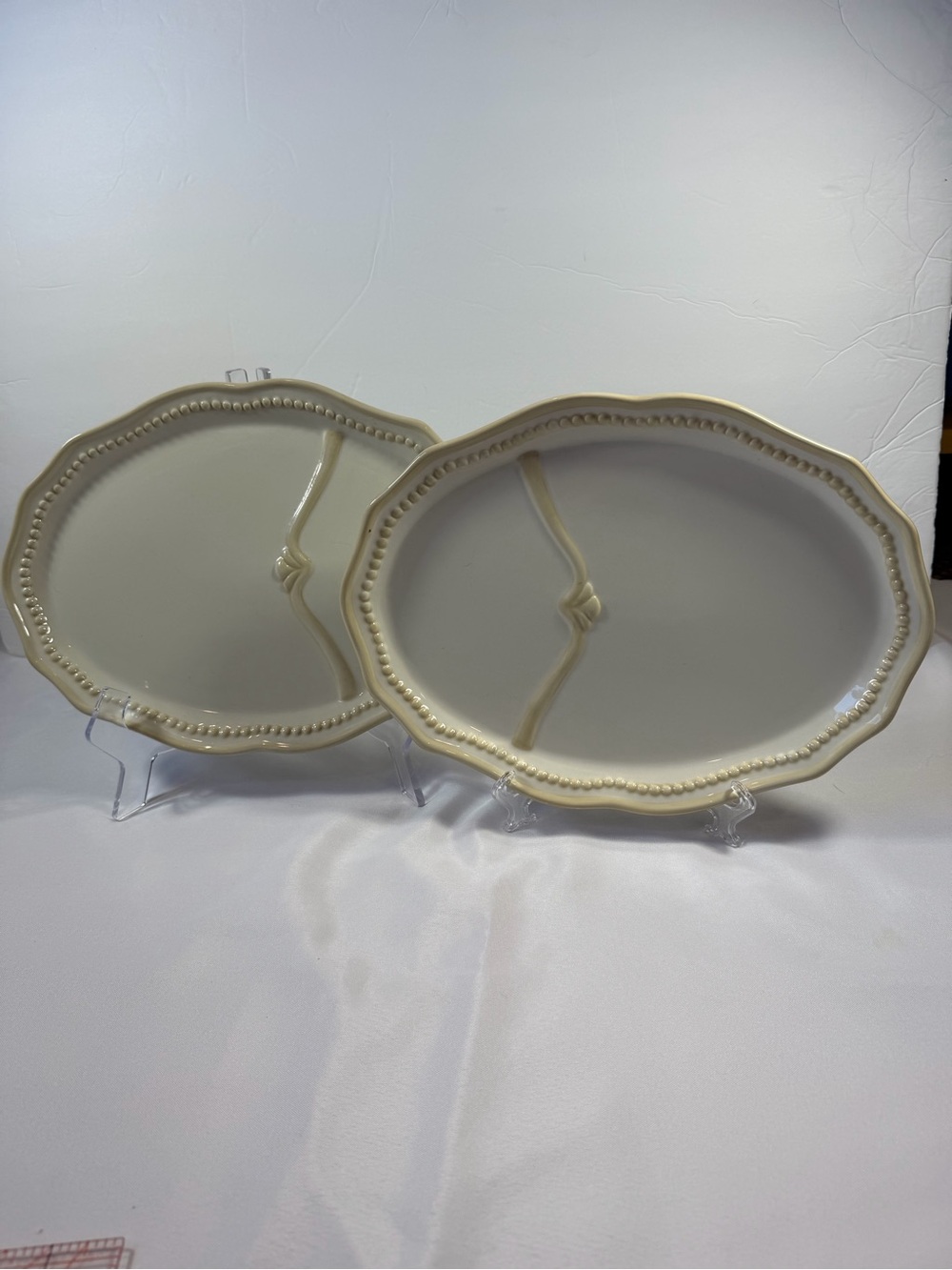Princess House Pavillion Serving Trays, Set Of 2, EUC